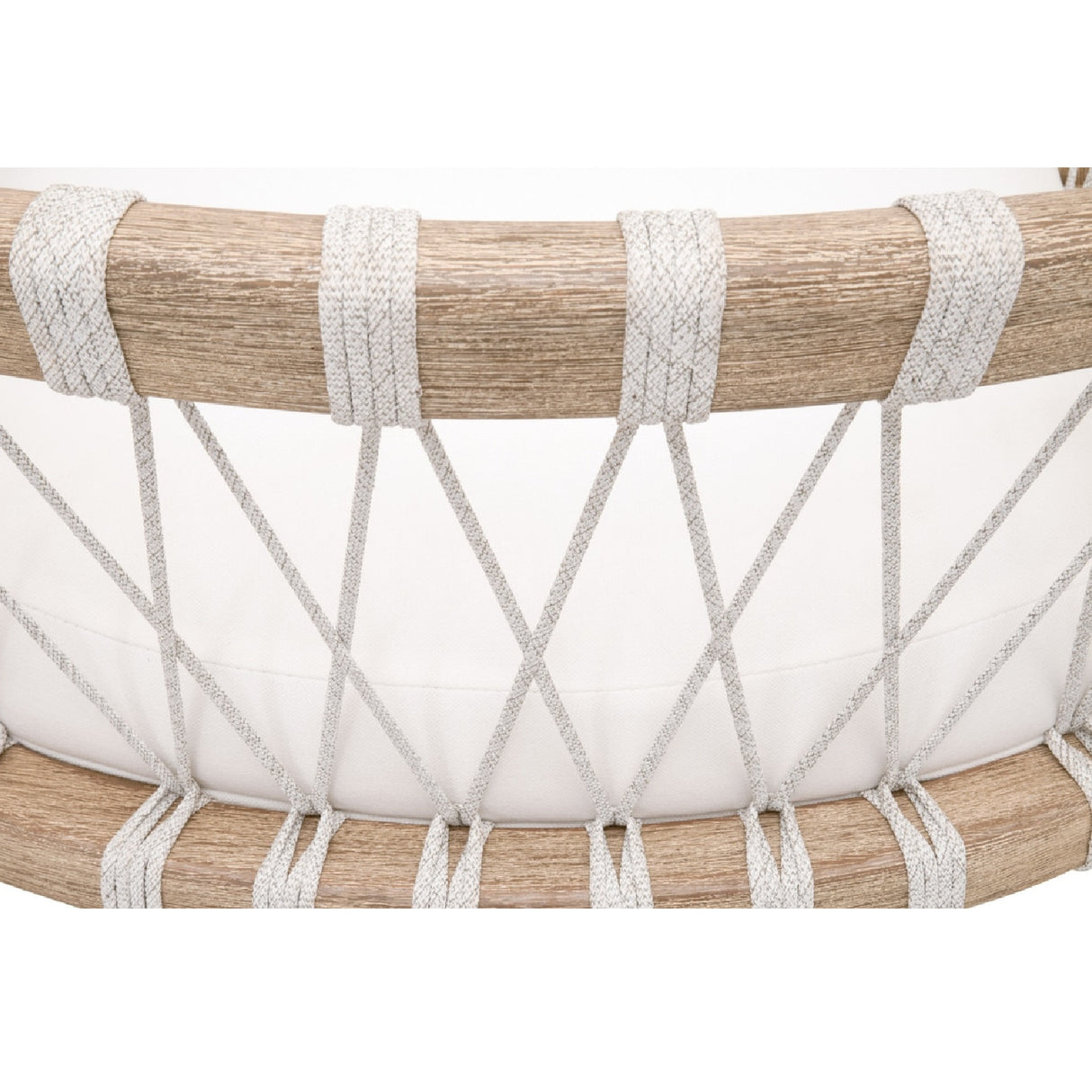   Hand-Wrapped White Rope Counter Stool | Oroa.com