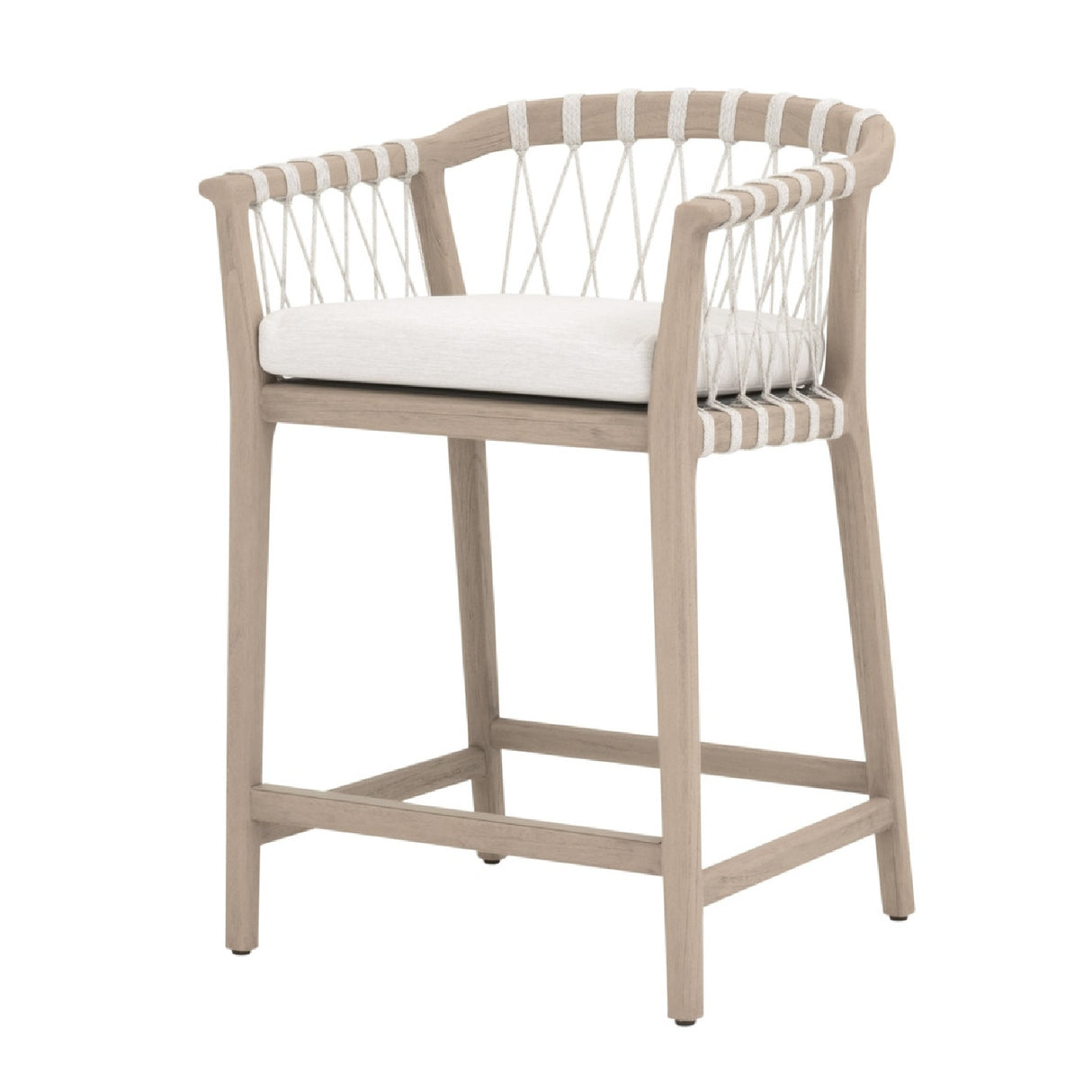   White Rope Outdoor Counter Stool | Oroa.com