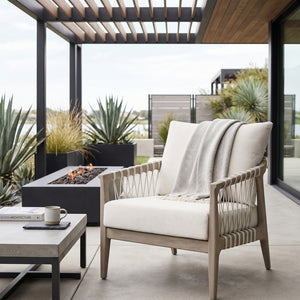   White Cushioned Outdoor Club Chair | Oroa.com