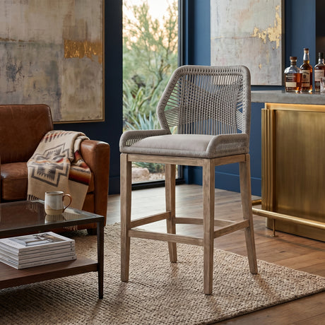   Woven Flat Rope Bar Stool | Oroa.com