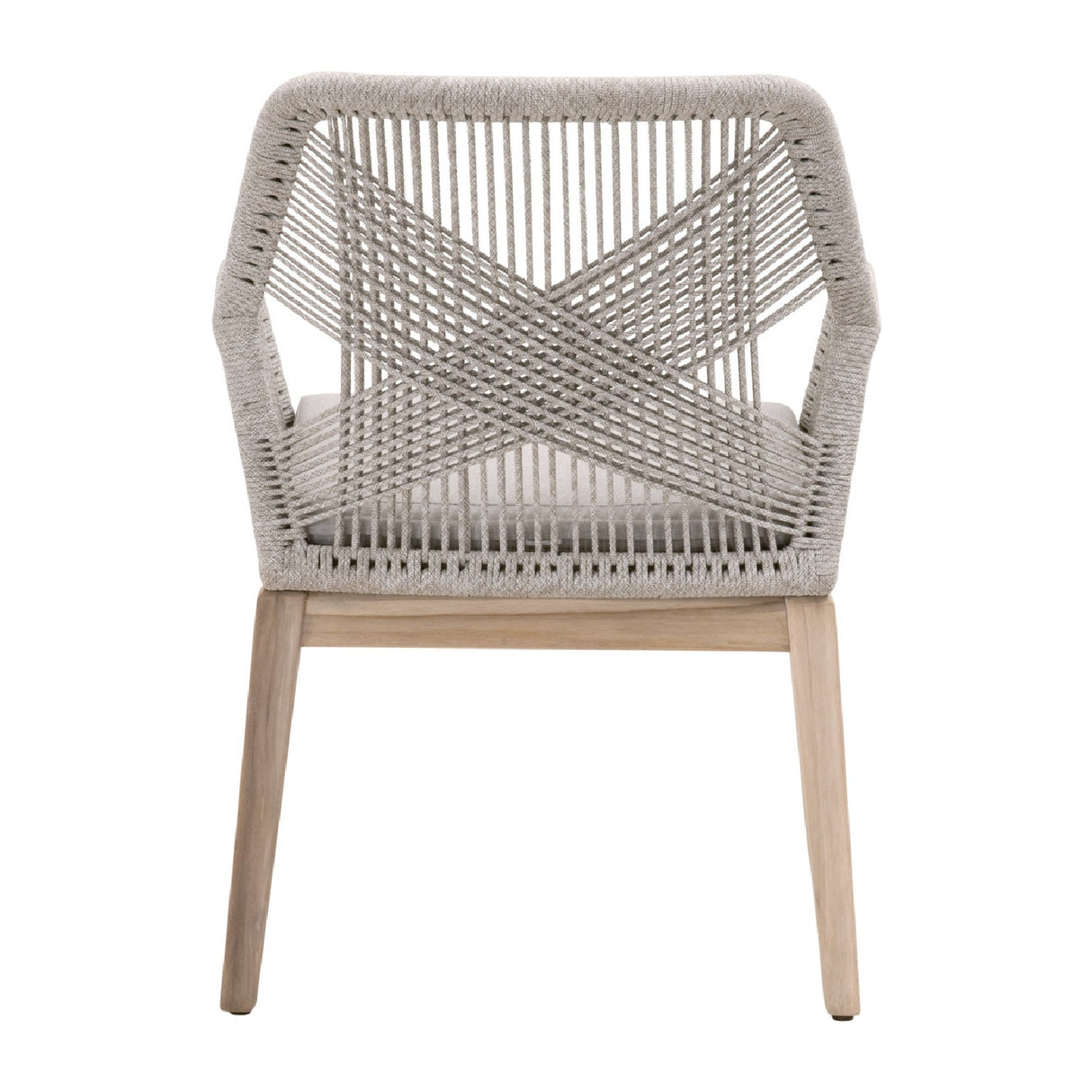   Taupe Flat Rope Outdoor Armchairs (2) | Oroa.com