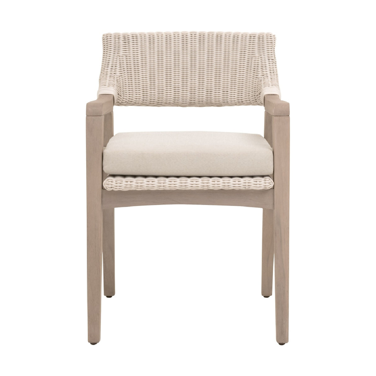   White Rattan Outdoor Dining Armchair | Oroa.com