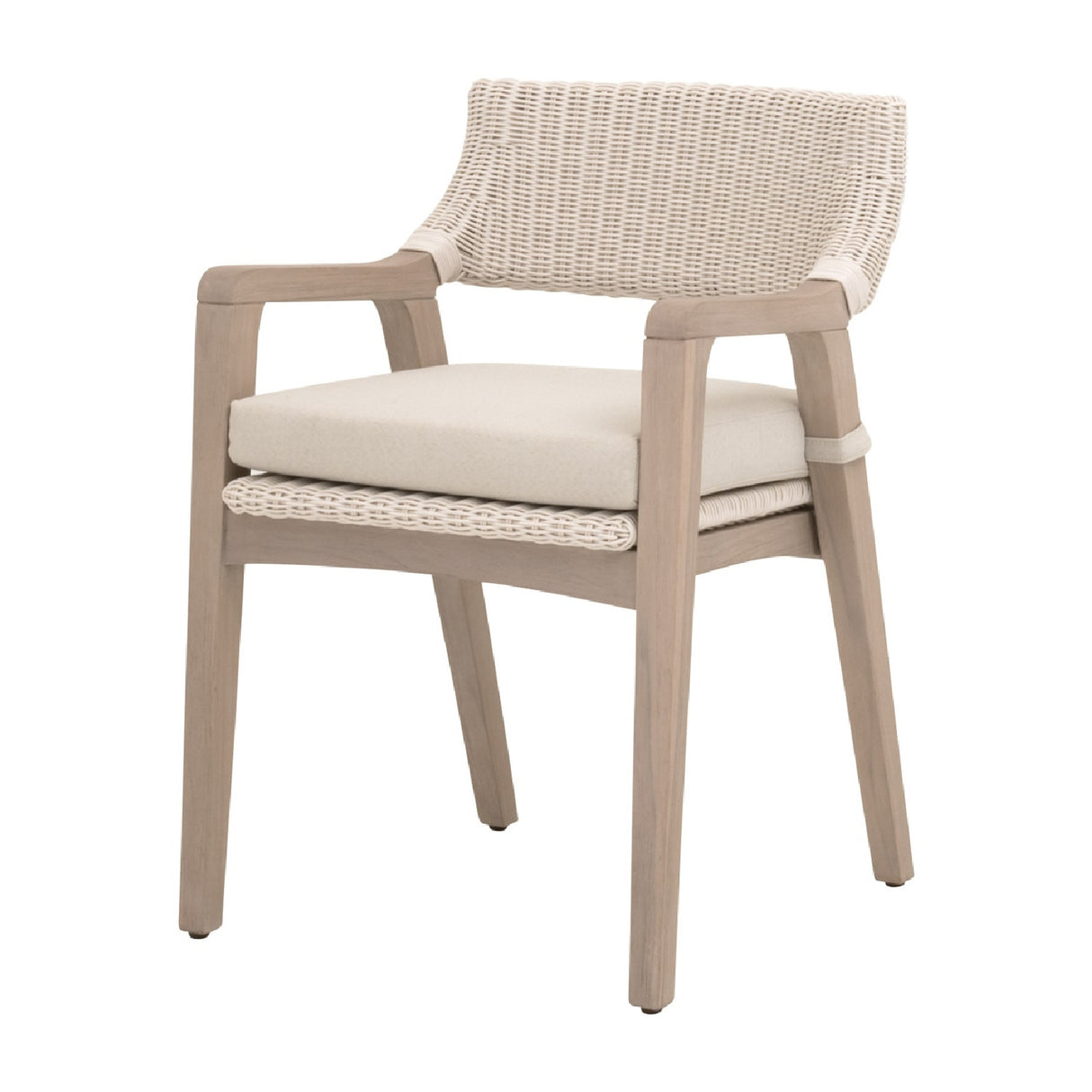  White Rattan Outdoor Dining Armchair | Oroa.com