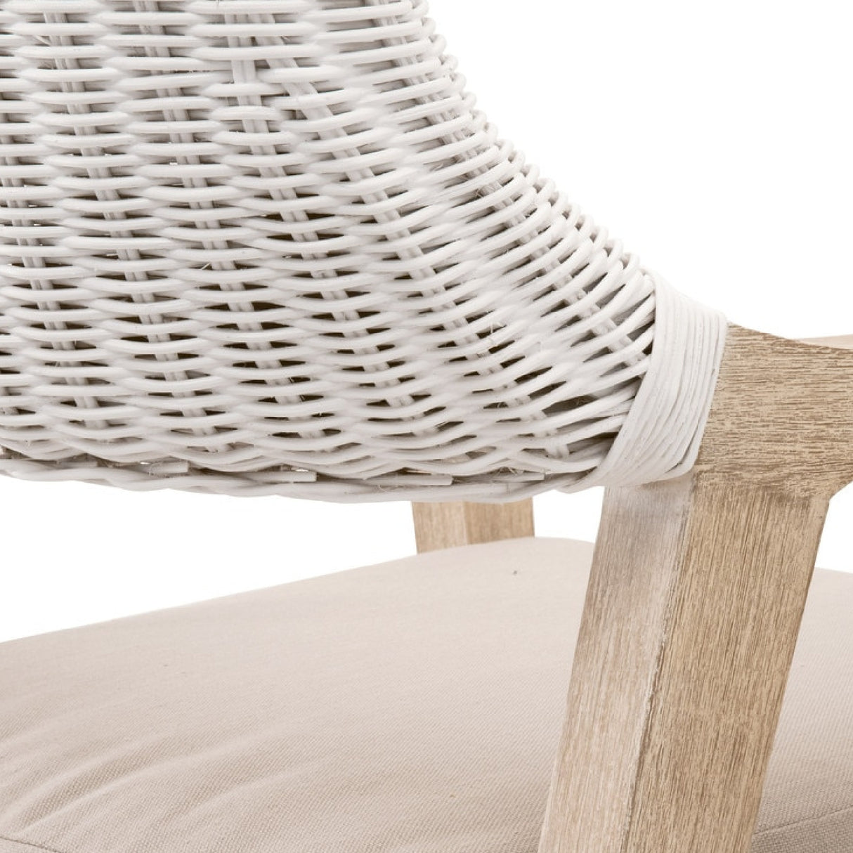   White Rattan Dining Armchair | Oroa.com