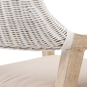   White Rattan Dining Armchair | Oroa.com