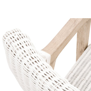   White Rattan Dining Armchair | Oroa.com