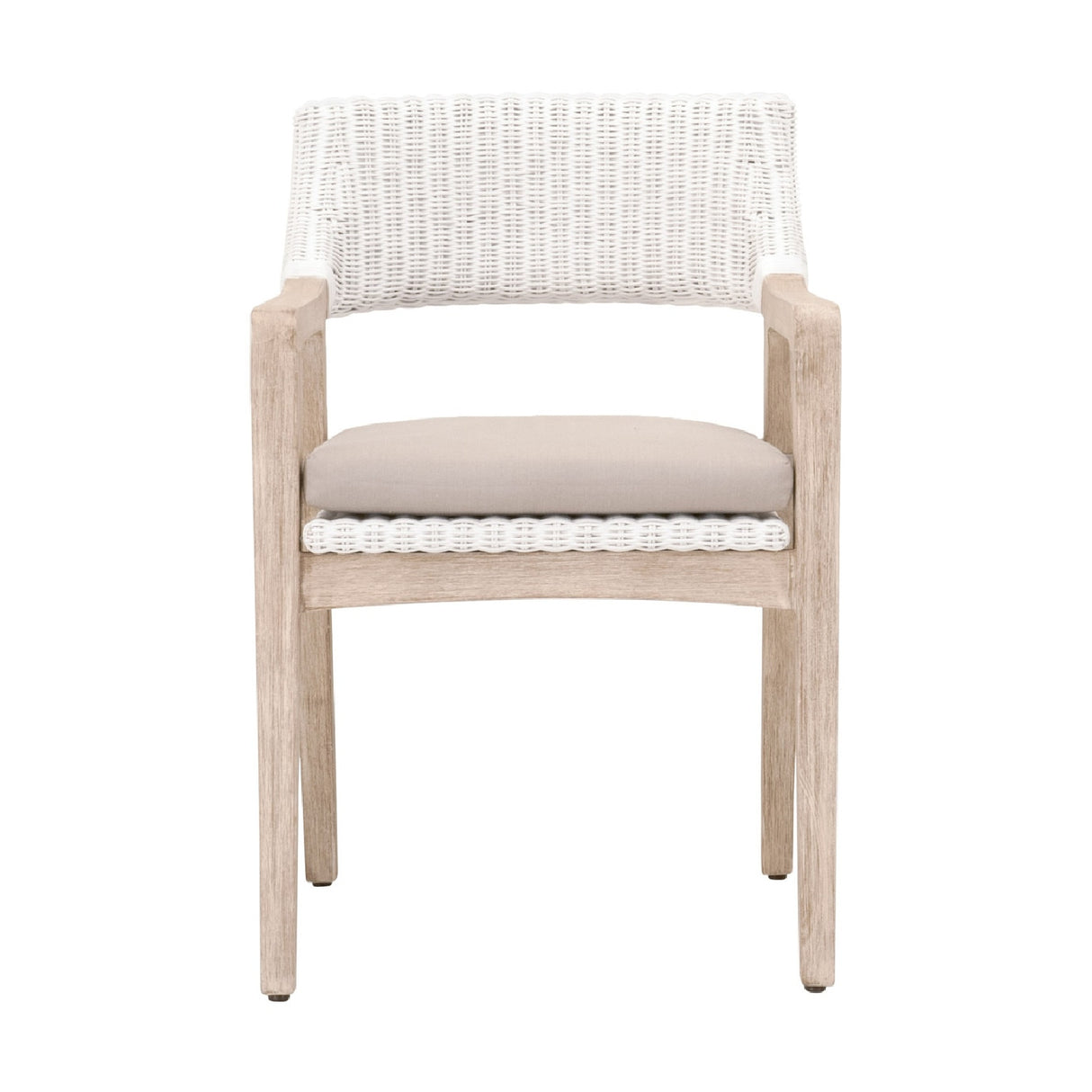   White Rattan Dining Armchair | Oroa.com