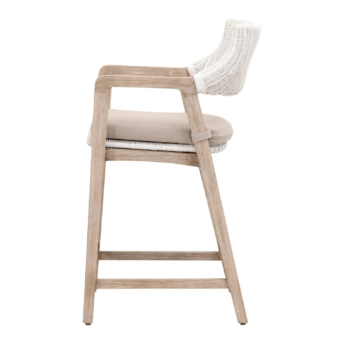   White Rattan Counter Stool | Oroa.com