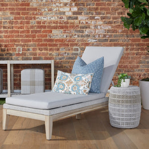   Taupe & White Rope Accent Table | Oroa.com
