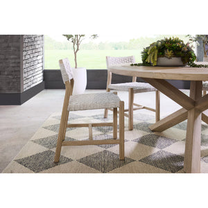   Round Teak Outdoor Dining Table | Oroa.com