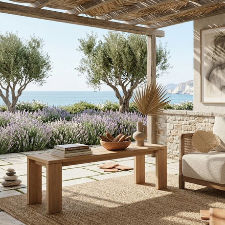   Teak Scandinavian Outdoor Bench | Oroa.com