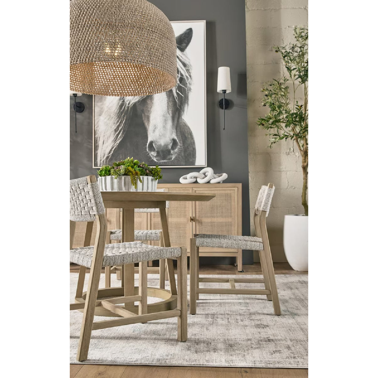   White Rope Indoor/Outdoor Dining Chairs (2) | Oroa.com