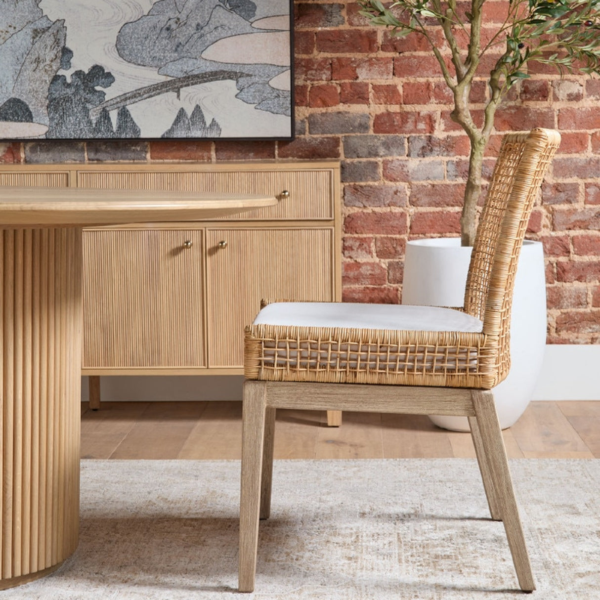   Natural Rattan Dining Chairs (2) | Oroa.com