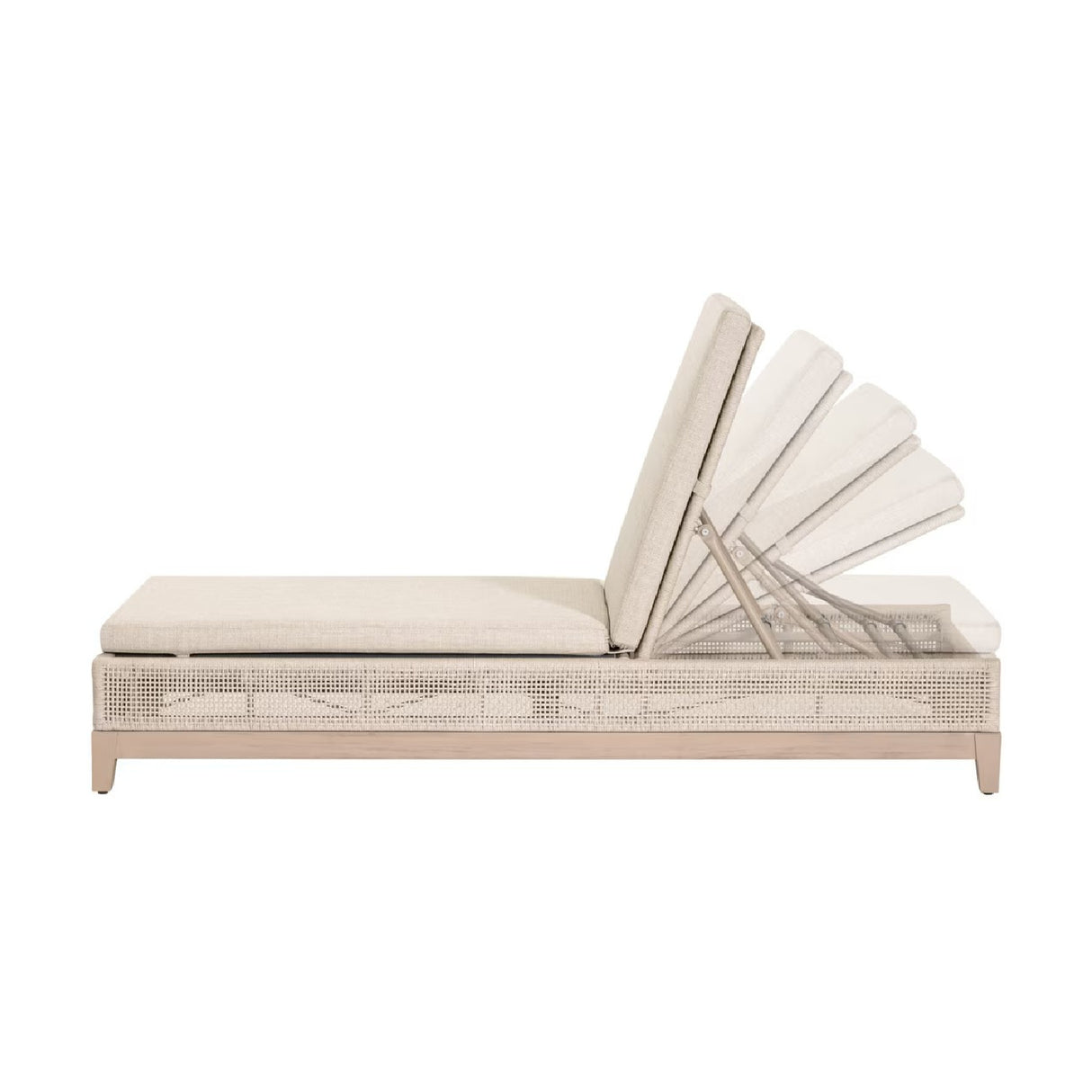   Beige Woven Rope Outdoor Chaise Lounge | Oroa.com