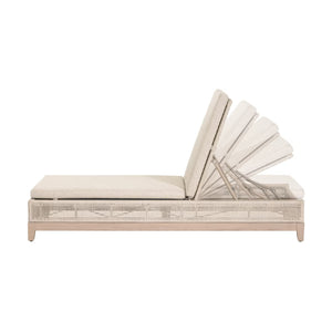   Beige Woven Rope Outdoor Chaise Lounge | Oroa.com