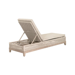   Beige Woven Rope Outdoor Chaise Lounge | Oroa.com