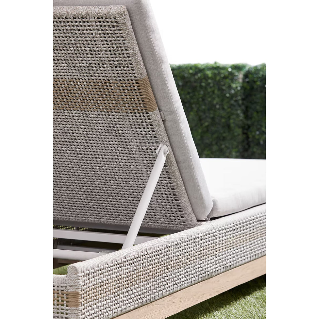  Taupe Stripes Outdoor Chaise Lounge | Oroa.com