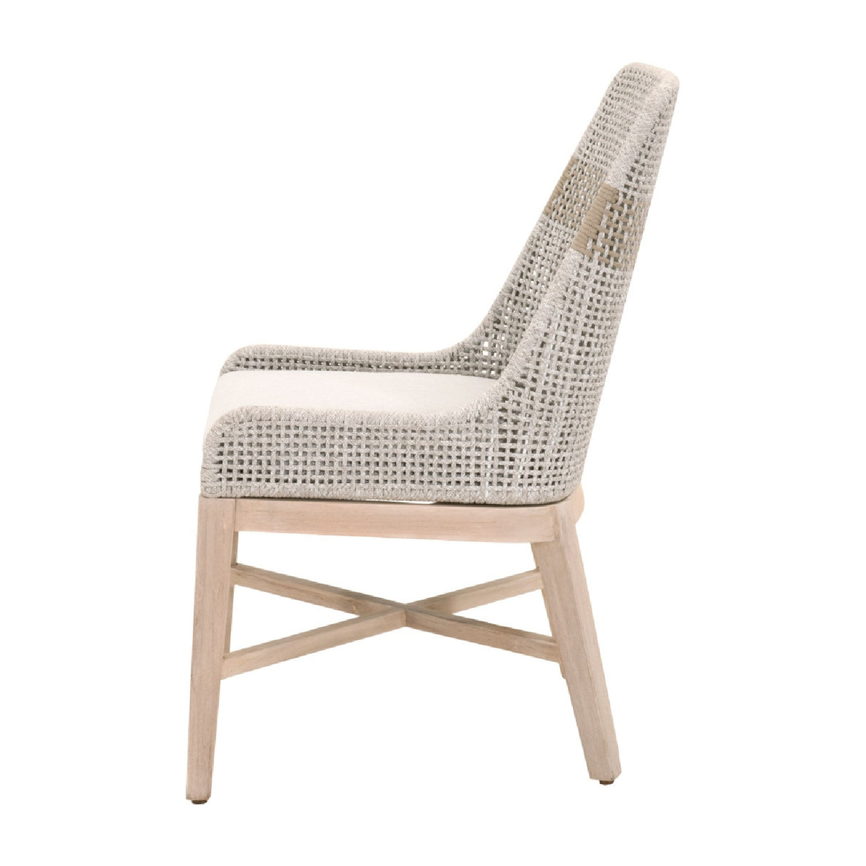   Taupe Rope Outdoor Dining Chairs (2) | Oroa.com