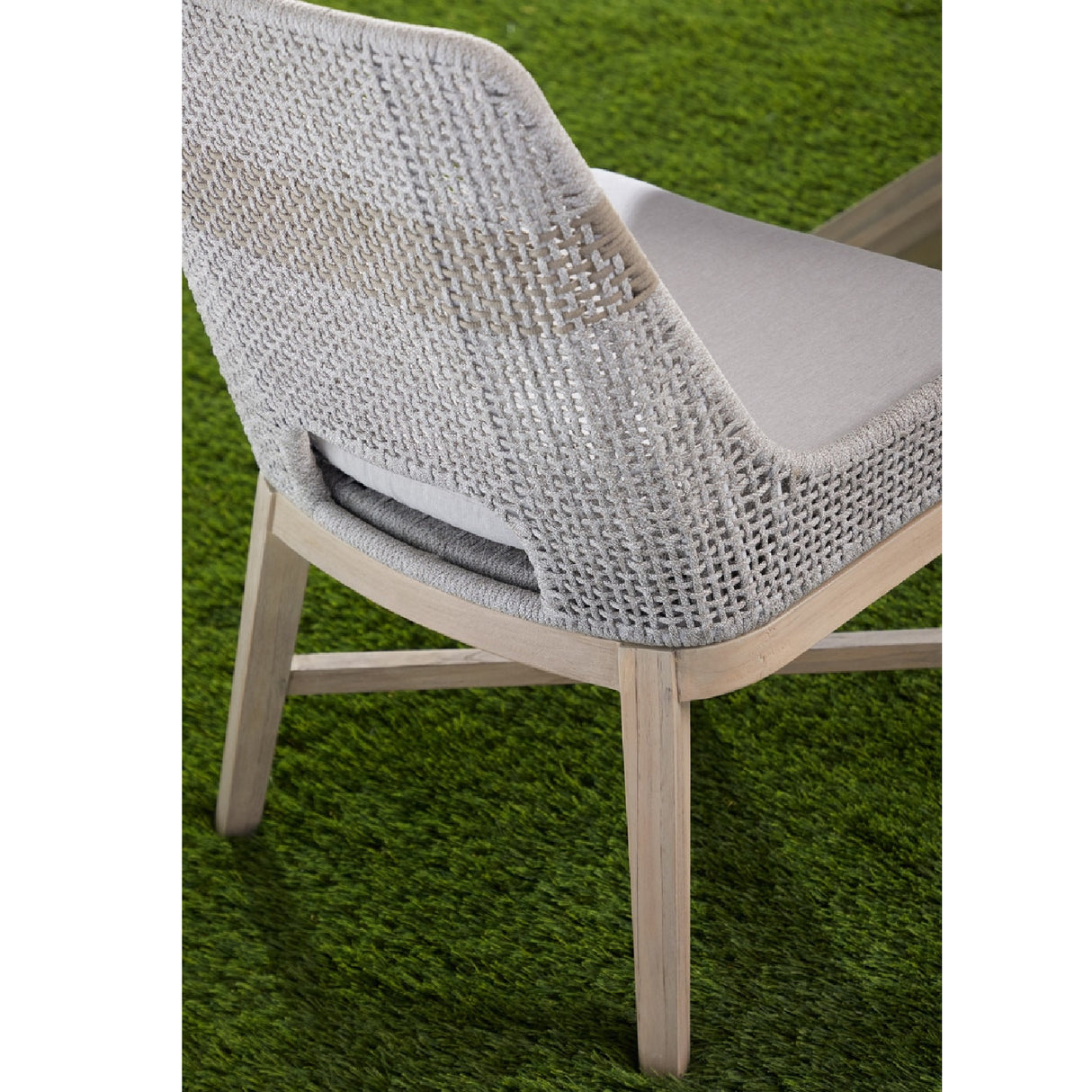   Taupe Rope Outdoor Dining Chairs (2) | Oroa.com