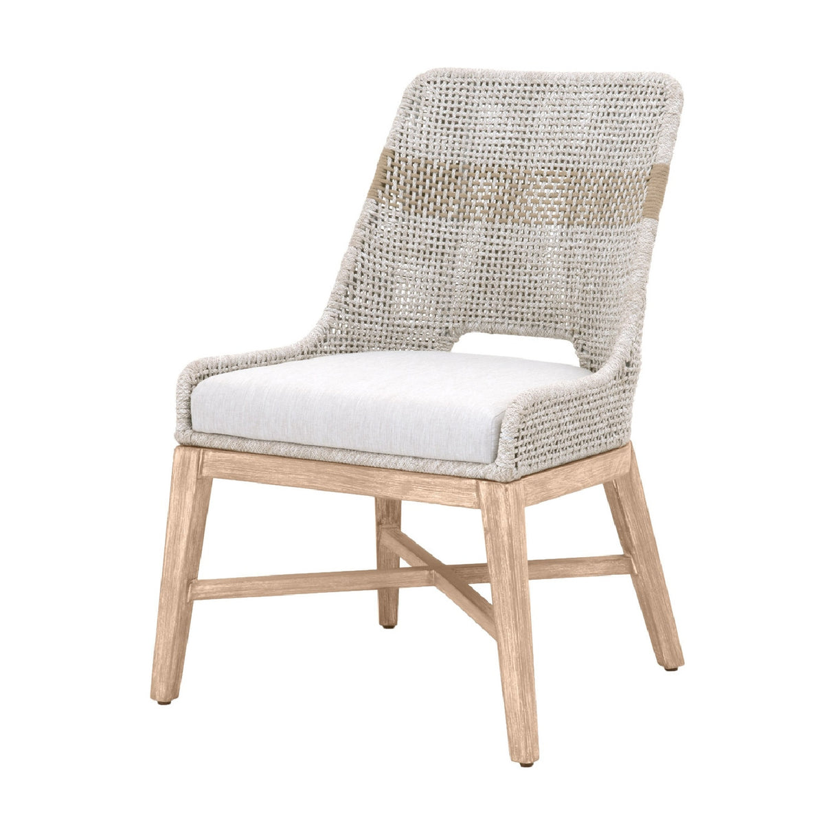   Taupe Stripe Rope Dining Chairs (2) | Oroa.com