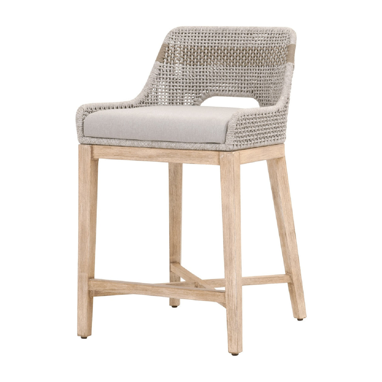  Taupe Stripe Rope Counter Stool | Oroa.com