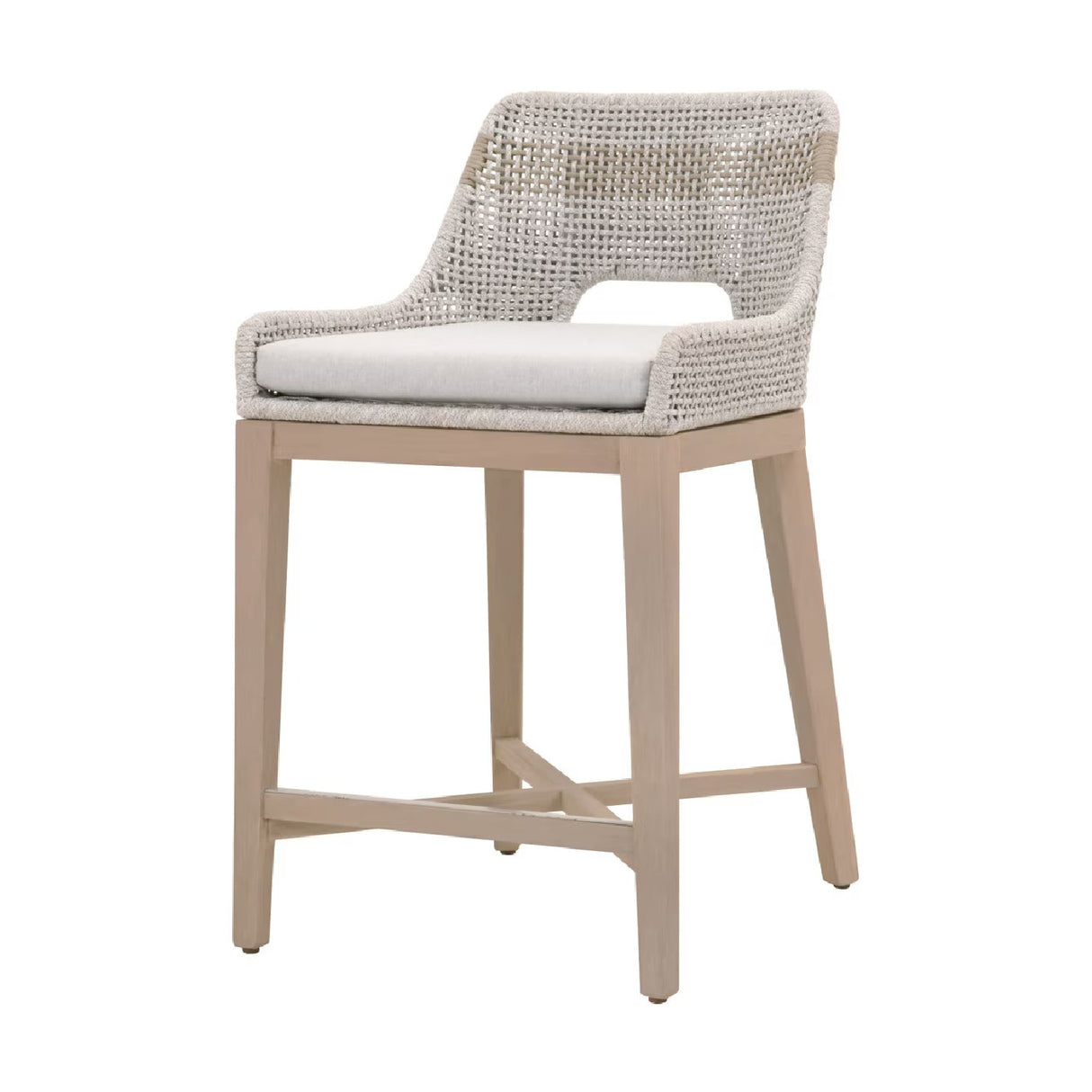   Taupe Stripes Outdoor Counter Stool | Oroa.com