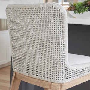   White Flat Rope Counter Stool | Oroa.com