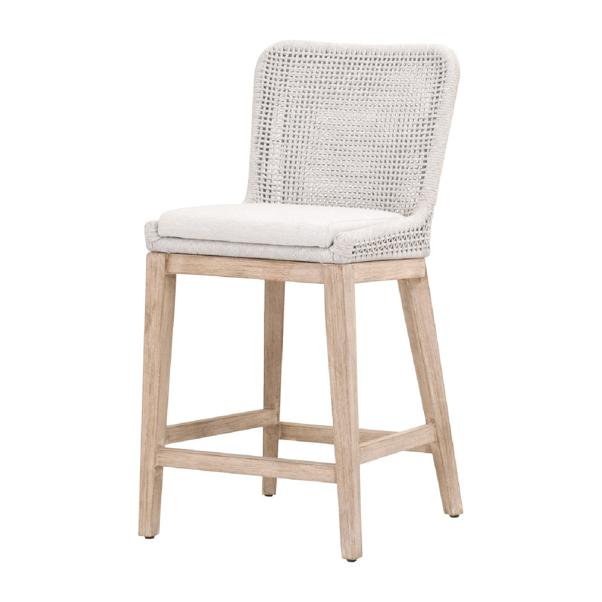   White Flat Rope Counter Stool | Oroa.com