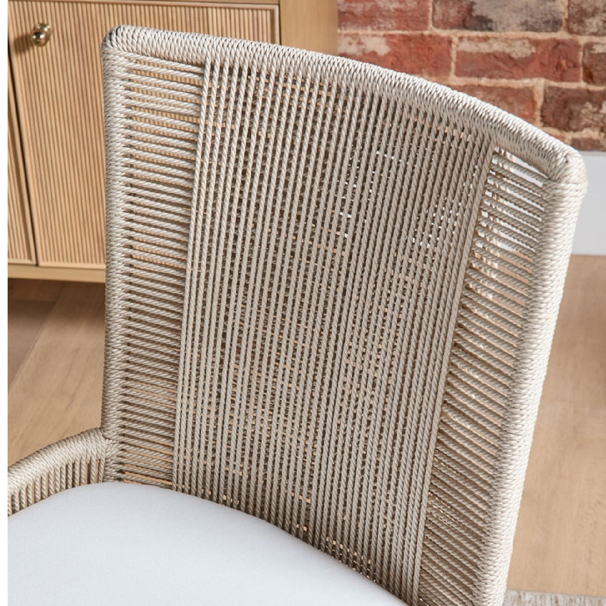   Beige Rope Dining Chairs (2) | Oroa.com