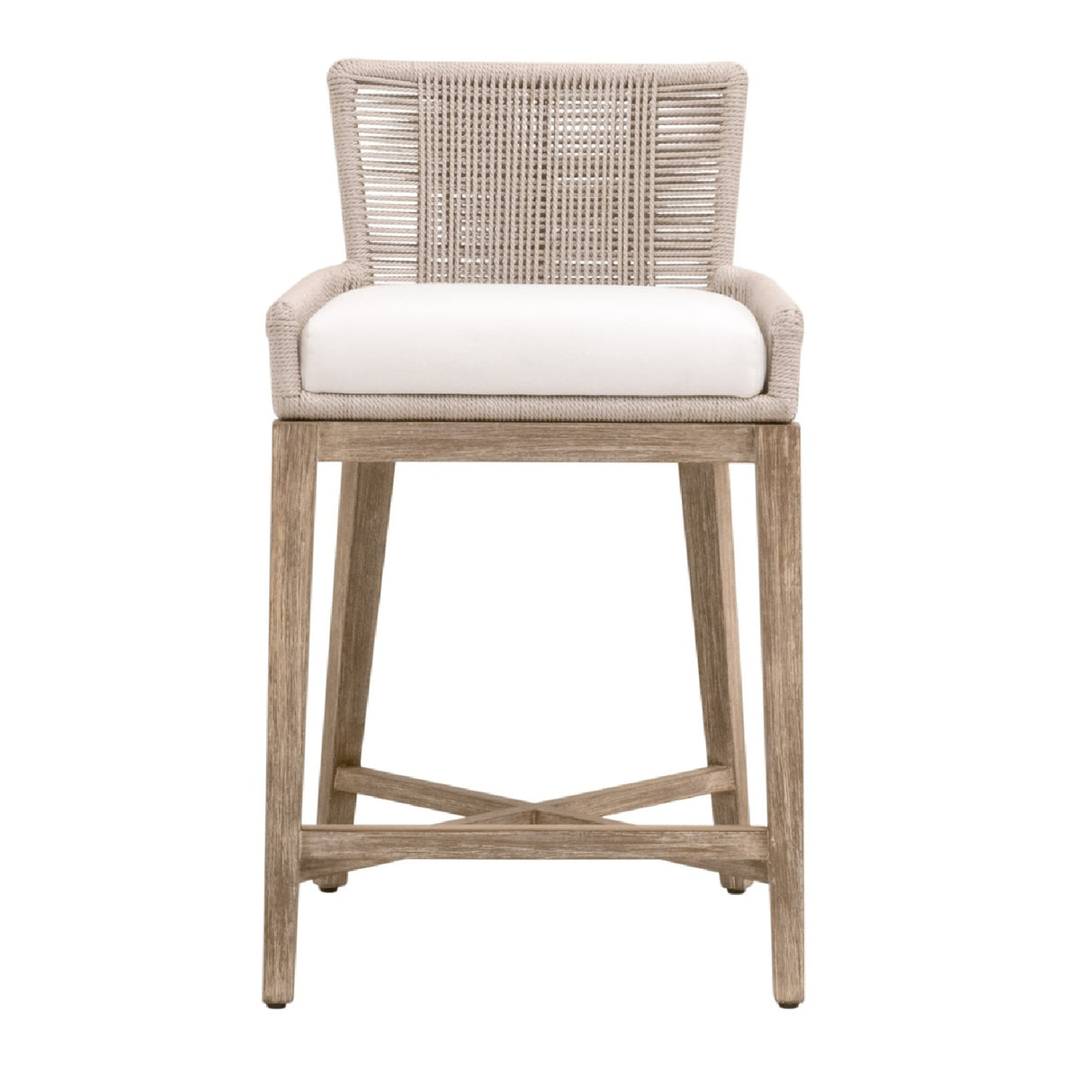   Beige Twist Rope Counter Stool | Oroa.com