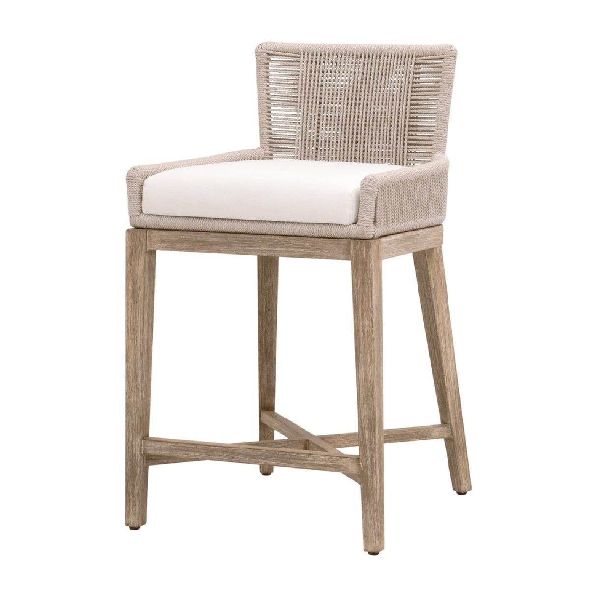   Beige Twist Rope Counter Stool | Oroa.com
