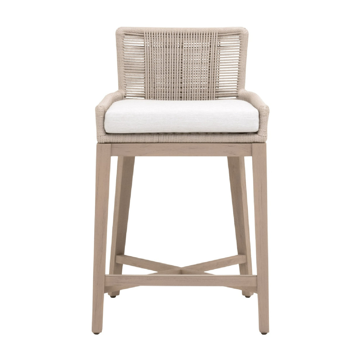   Beige Rope Outdoor Counter Stool | Oroa.com