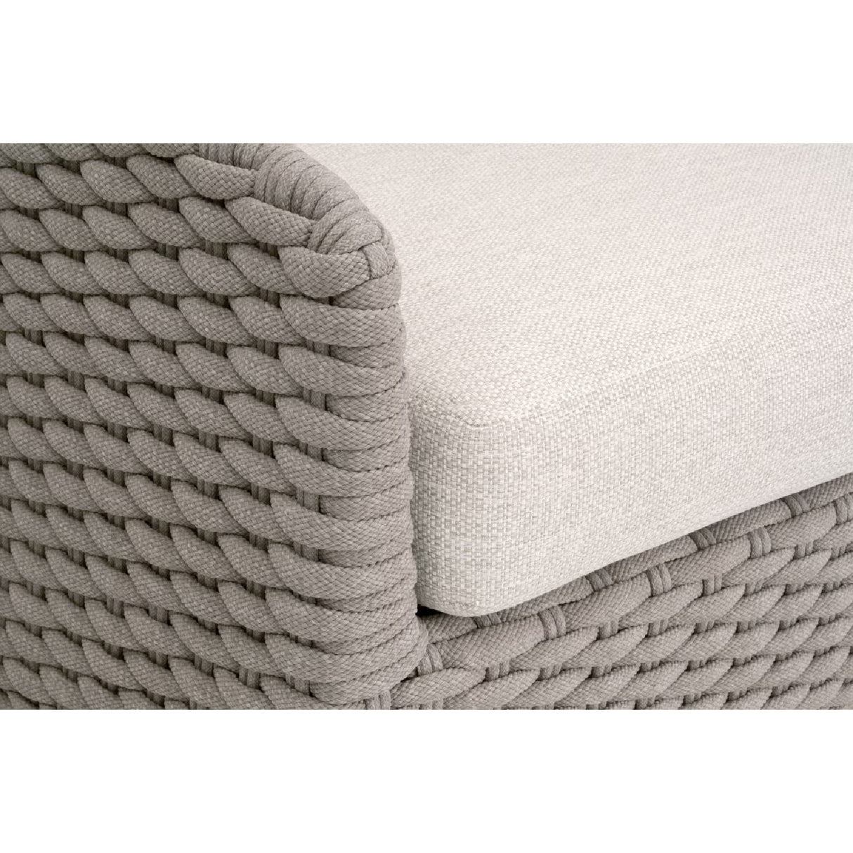   Taupe Oval Rope Outdoor Sofa | Oroa.com