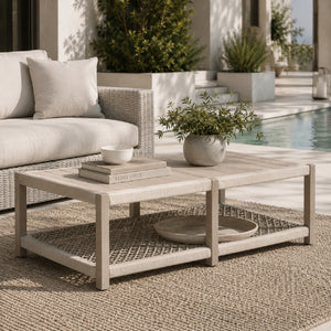   Slatted Teak Outdoor Coffee Table | Oroa.com