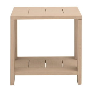   Teak Scandinavian Outdoor End Table | Oroa.com