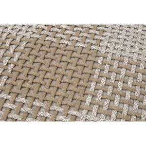   Modern European furniture - Woven Flat Rope Indoor/Outdoor Ottoman - www.oroa.com | Oroa.com