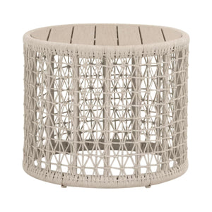   Beige Rope Outdoor End Table | Oroa.com