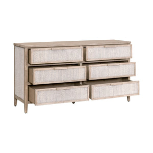   Gray Mahogany 6-Drawer Double Dresser | Oroa.com