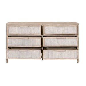   Gray Mahogany 6-Drawer Double Dresser | Oroa.com