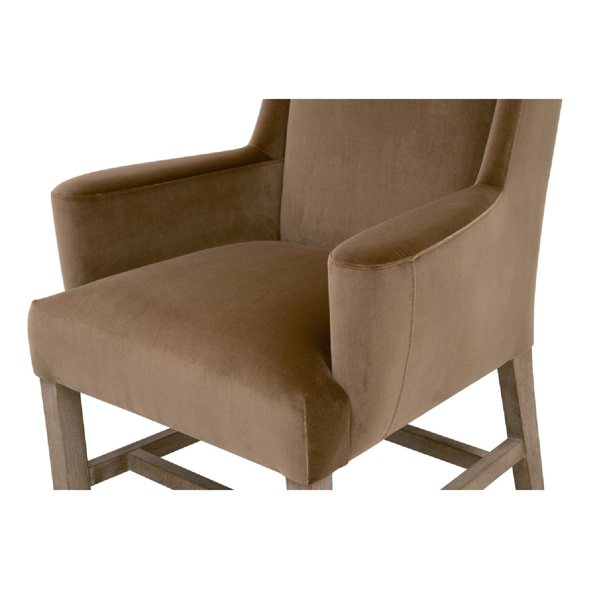   Brown Velvet High-Back Accent Chair | Oroa.com