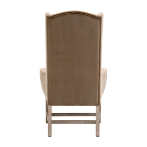   Brown Velvet High-Back Accent Chair | Oroa.com