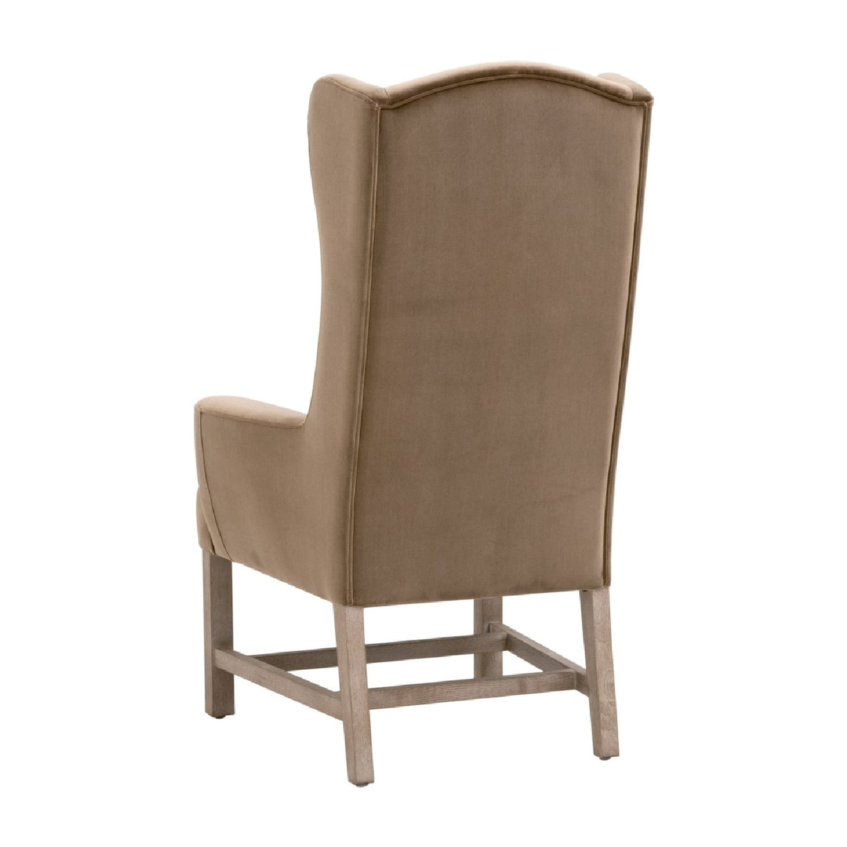   Brown Velvet High-Back Accent Chair | Oroa.com