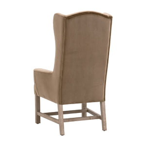   Brown Velvet High-Back Accent Chair | Oroa.com