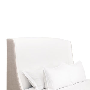   Beige Fabric Bed | Oroa.com