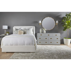   White Upholstered Queen Bed | Oroa.com