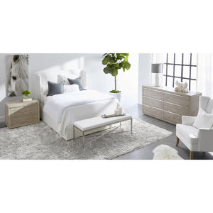   White Upholstered Queen Bed | Oroa.com