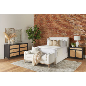   White Upholstered California King Bed | Oroa.com