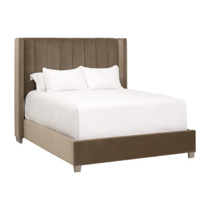   Modern European furniture - Velvet Channeled Queen Bed - www.oroa.com | Oroa.com