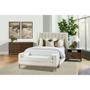   Modern European furniture - Velvet Channeled Queen Bed - www.oroa.com | Oroa.com