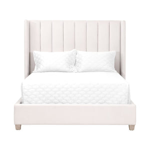   Cream Velvet California King Bed | Oroa.com